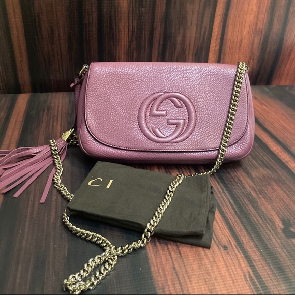 Gucci Handbags - Gucci Soho Medium Purple Crossbody Bag